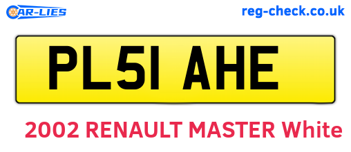 PL51AHE are the vehicle registration plates.