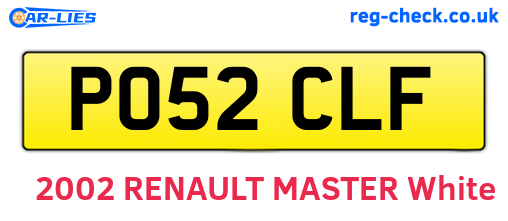 PO52CLF are the vehicle registration plates.