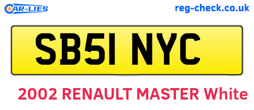 SB51NYC are the vehicle registration plates.