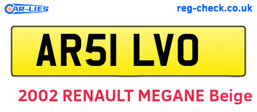 AR51LVO are the vehicle registration plates.