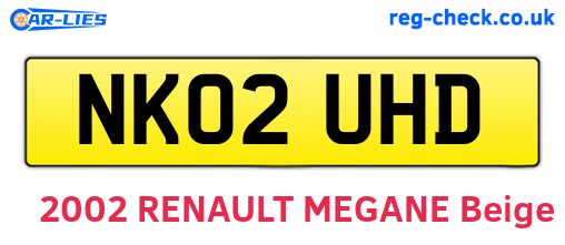 NK02UHD are the vehicle registration plates.