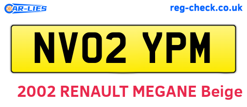 NV02YPM are the vehicle registration plates.