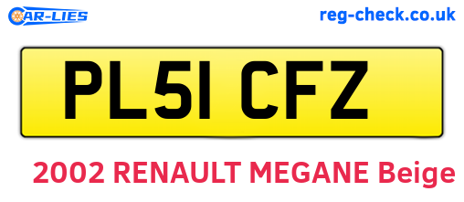 PL51CFZ are the vehicle registration plates.