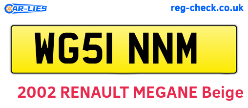 WG51NNM are the vehicle registration plates.
