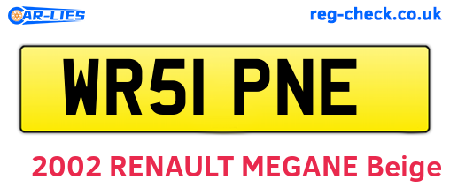 WR51PNE are the vehicle registration plates.
