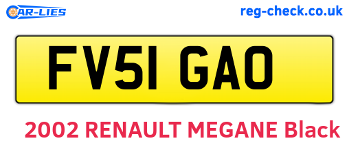 FV51GAO are the vehicle registration plates.