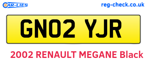 GN02YJR are the vehicle registration plates.