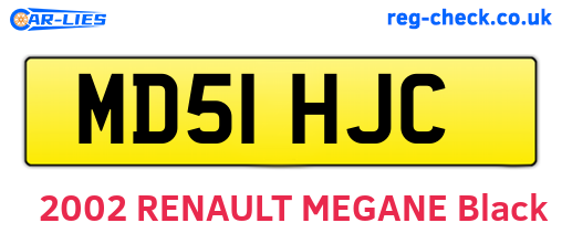 MD51HJC are the vehicle registration plates.