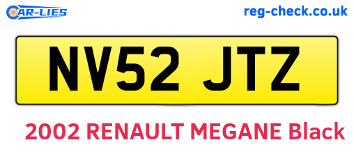 NV52JTZ are the vehicle registration plates.