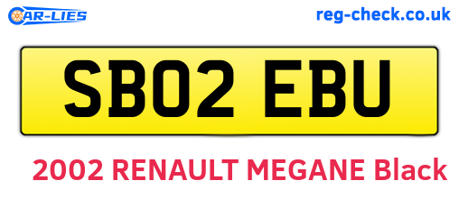 SB02EBU are the vehicle registration plates.