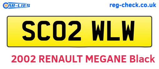 SC02WLW are the vehicle registration plates.