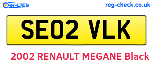 SE02VLK are the vehicle registration plates.