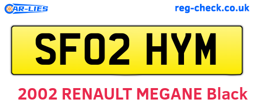 SF02HYM are the vehicle registration plates.