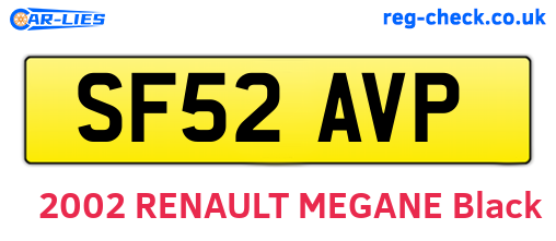 SF52AVP are the vehicle registration plates.