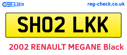 SH02LKK are the vehicle registration plates.