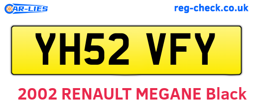 YH52VFY are the vehicle registration plates.