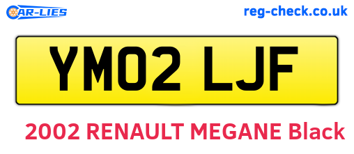 YM02LJF are the vehicle registration plates.