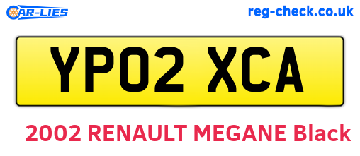YP02XCA are the vehicle registration plates.