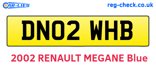 DN02WHB are the vehicle registration plates.
