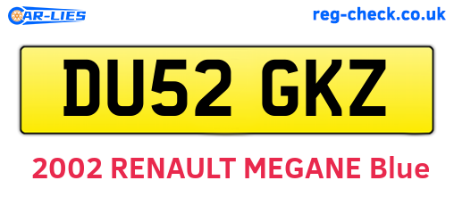 DU52GKZ are the vehicle registration plates.