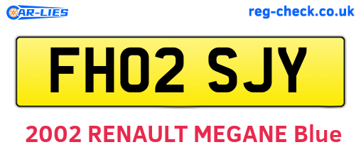 FH02SJY are the vehicle registration plates.