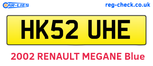 HK52UHE are the vehicle registration plates.