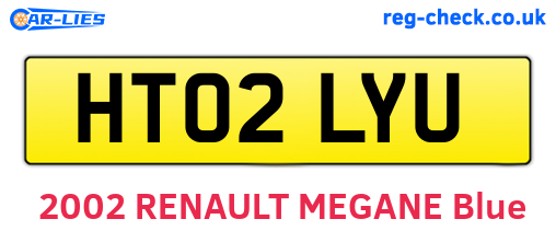 HT02LYU are the vehicle registration plates.