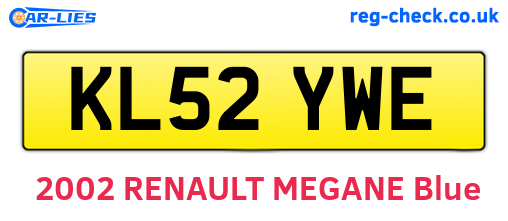 KL52YWE are the vehicle registration plates.