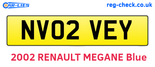 NV02VEY are the vehicle registration plates.
