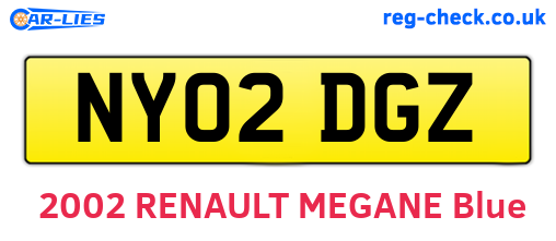 NY02DGZ are the vehicle registration plates.
