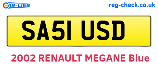 SA51USD are the vehicle registration plates.