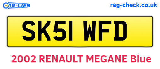 SK51WFD are the vehicle registration plates.