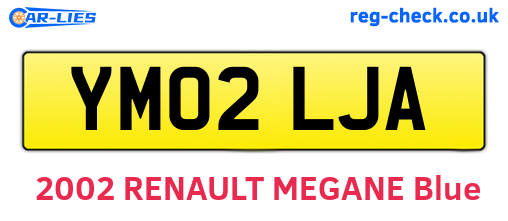 YM02LJA are the vehicle registration plates.