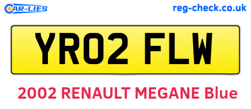 YR02FLW are the vehicle registration plates.