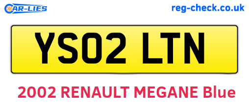 YS02LTN are the vehicle registration plates.