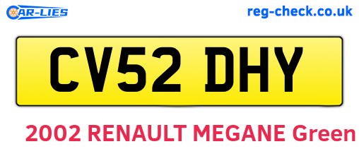 CV52DHY are the vehicle registration plates.