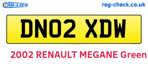 DN02XDW are the vehicle registration plates.