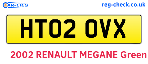 HT02OVX are the vehicle registration plates.