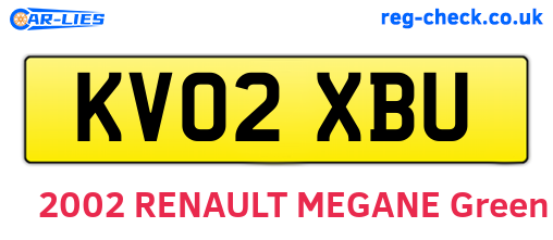 KV02XBU are the vehicle registration plates.