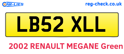 LB52XLL are the vehicle registration plates.