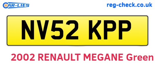 NV52KPP are the vehicle registration plates.