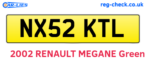 NX52KTL are the vehicle registration plates.
