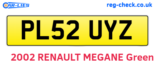 PL52UYZ are the vehicle registration plates.