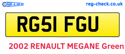RG51FGU are the vehicle registration plates.