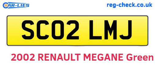 SC02LMJ are the vehicle registration plates.