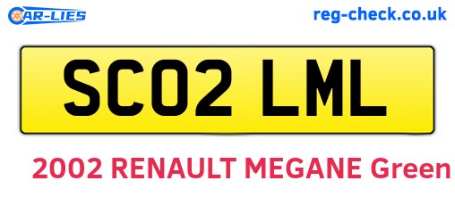 SC02LML are the vehicle registration plates.