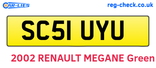 SC51UYU are the vehicle registration plates.