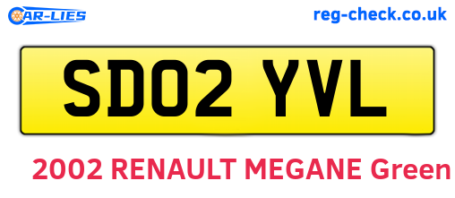 SD02YVL are the vehicle registration plates.