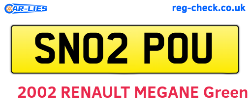 SN02POU are the vehicle registration plates.