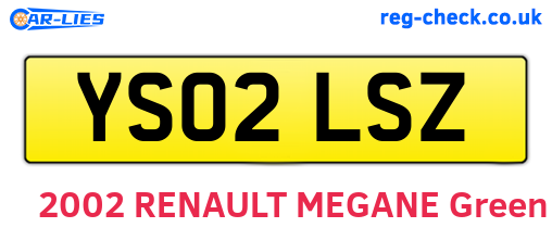 YS02LSZ are the vehicle registration plates.